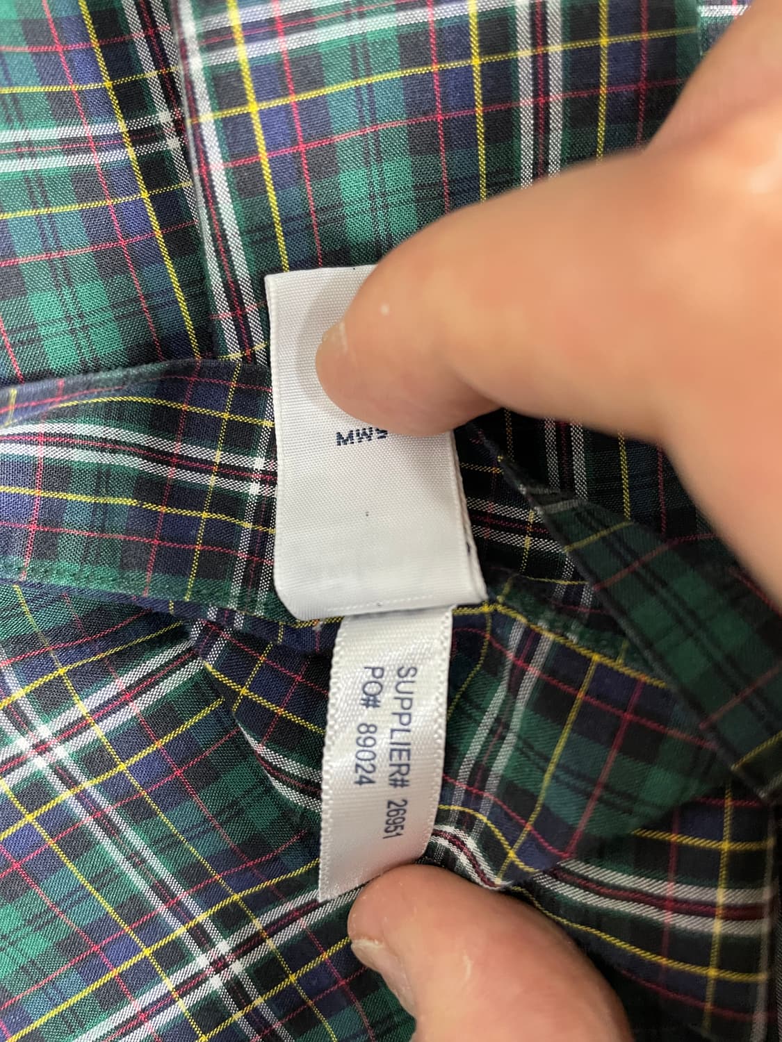 폴로 랄프로렌 그린 체크 셔츠 상품이미지2