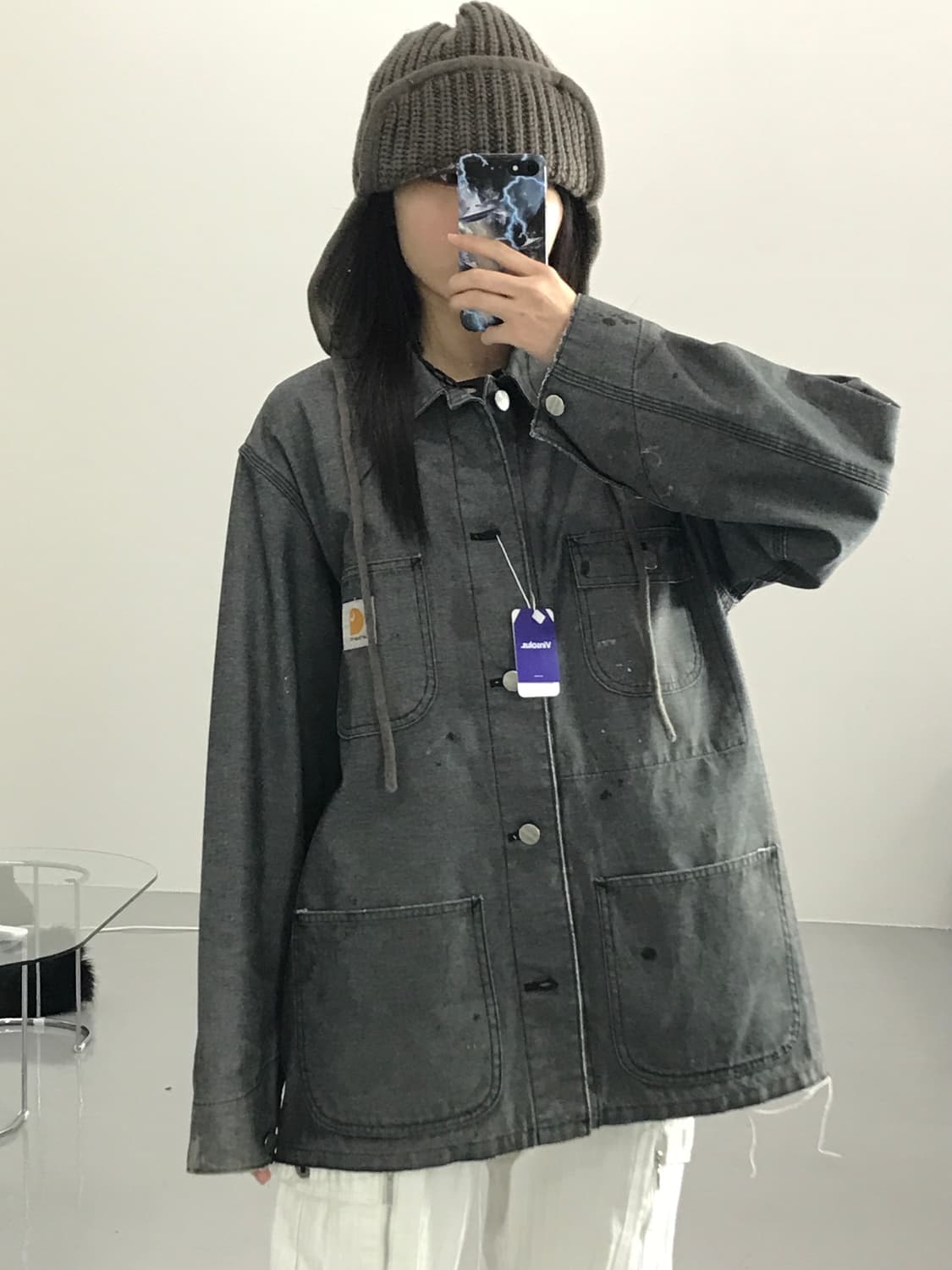 칼하트 데님 커버롤 자켓 상품이미지1