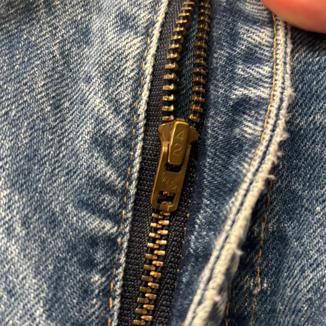 [36/32] 80s USA🇺🇸 리바이스 319 오렌지탭 중청 탈론 상품이미지6