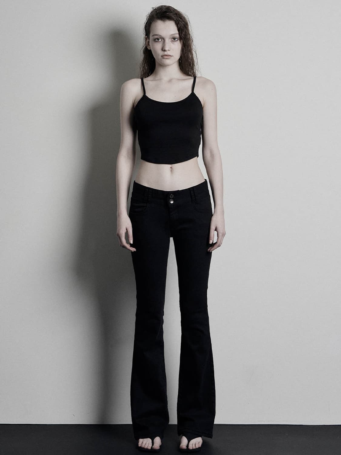 보헤미안서울 보헴서 투버튼 부츠컷 블랙 S 상품이미지1