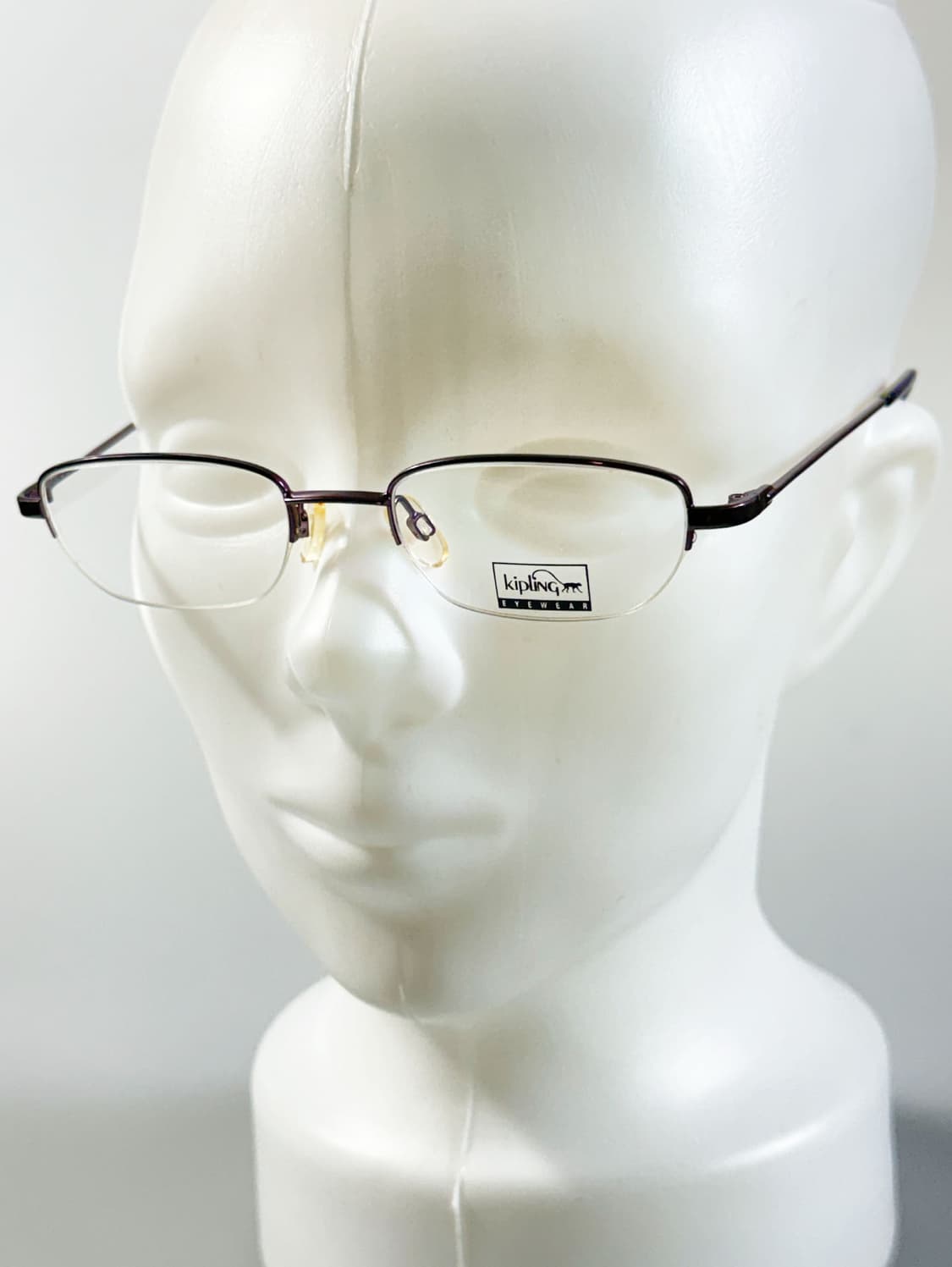 90s KIPLING 퍼플 스퀘어 메탈 반무테 빈티지 안경 상품이미지8