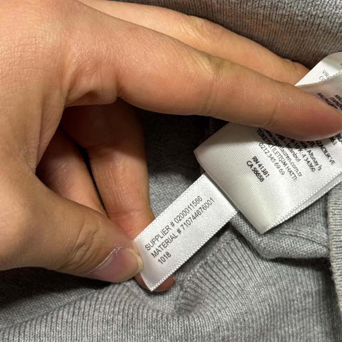 폴로랄프로렌 피마코튼 그레이 가디건 M 상품이미지8