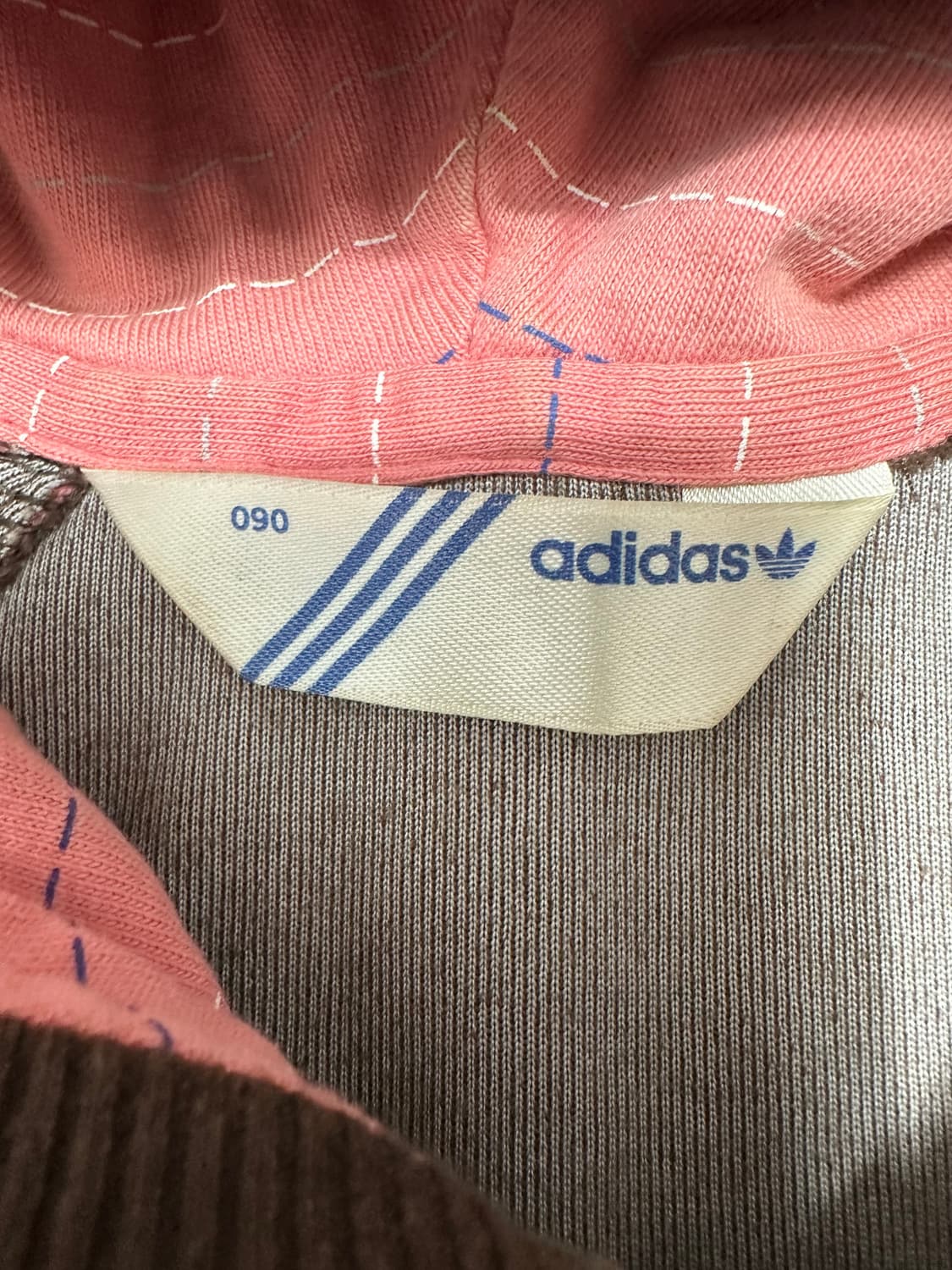 아디다스 브라운 핑크 벨벳 후드집업 상품이미지5