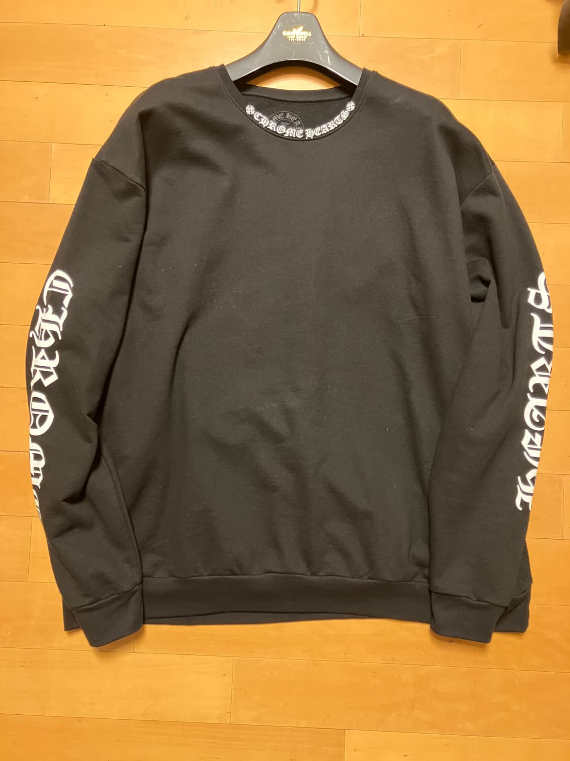 크롬하츠 넥로고 맨투맨 블랙 XXL 상품이미지2