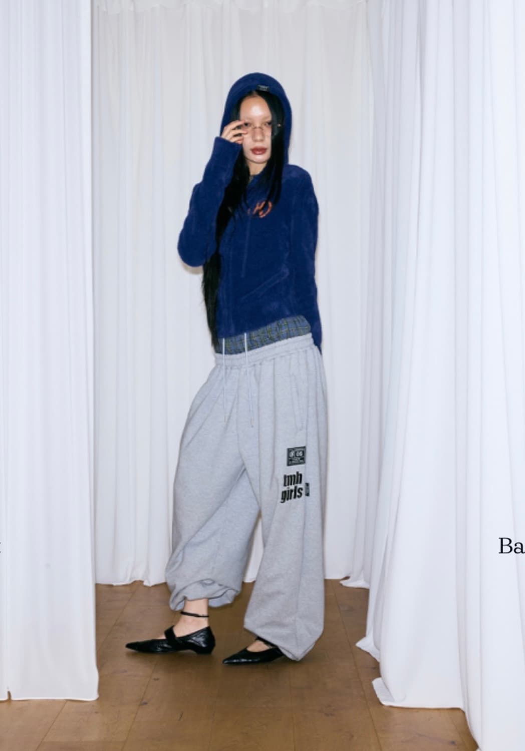 더미스테리어스호텔 레이어드 스웻 팬츠 (있지 유나 착용) 상품이미지1