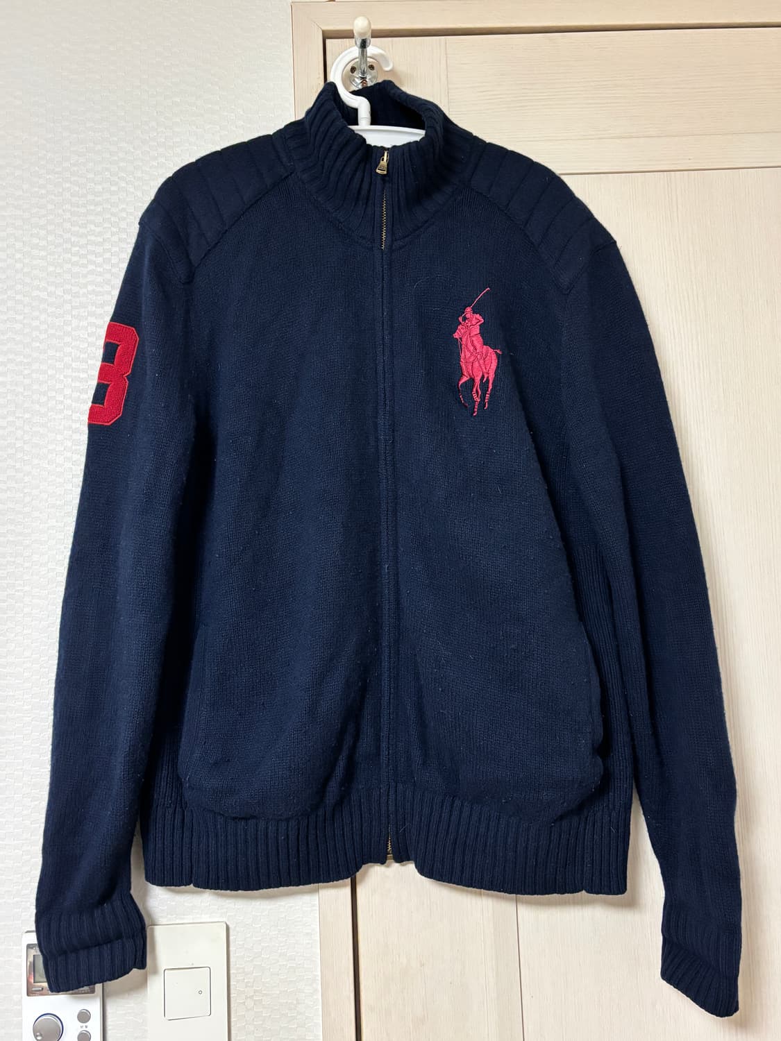 폴로 랄프로렌 니트 집업 L 네이비(정품)  상품이미지1