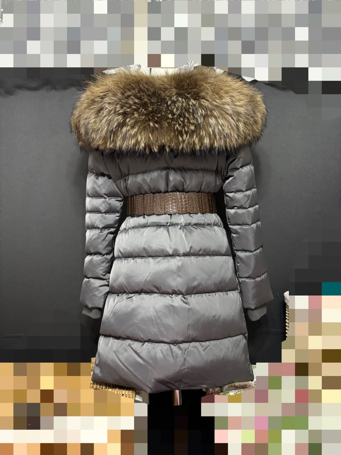 케빈클라인ㅡ 오리털 패딩 55 천연 라쿤퍼/왕라쿤/빅라쿤/새거수준 상품이미지2