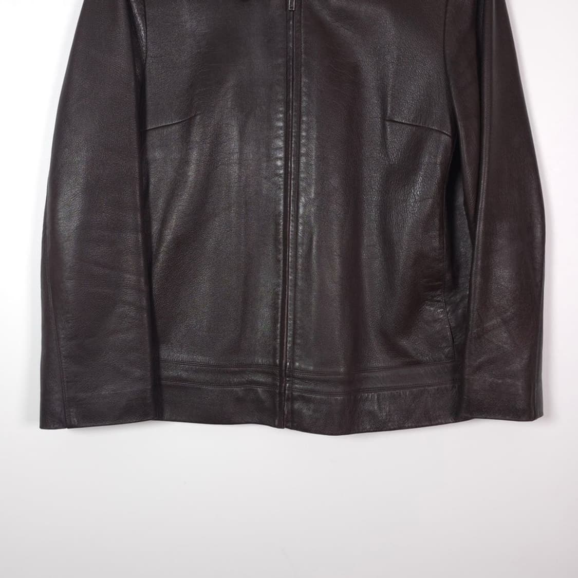 빈티지 딥브라운 리얼 램스킨 미니멀 집업 자켓 88 상품이미지4