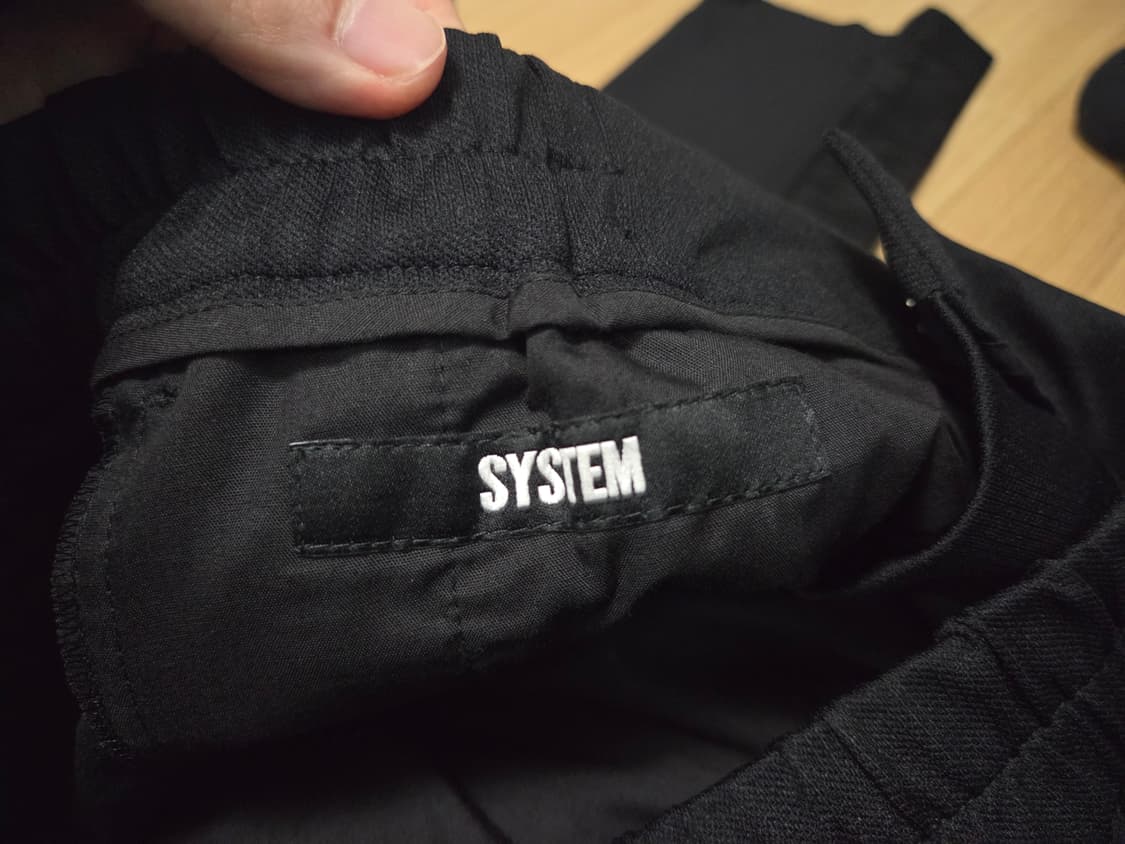 시스템 옴므 사이드 라인 래터링 버튼 와이드 슬랙스   상품이미지3