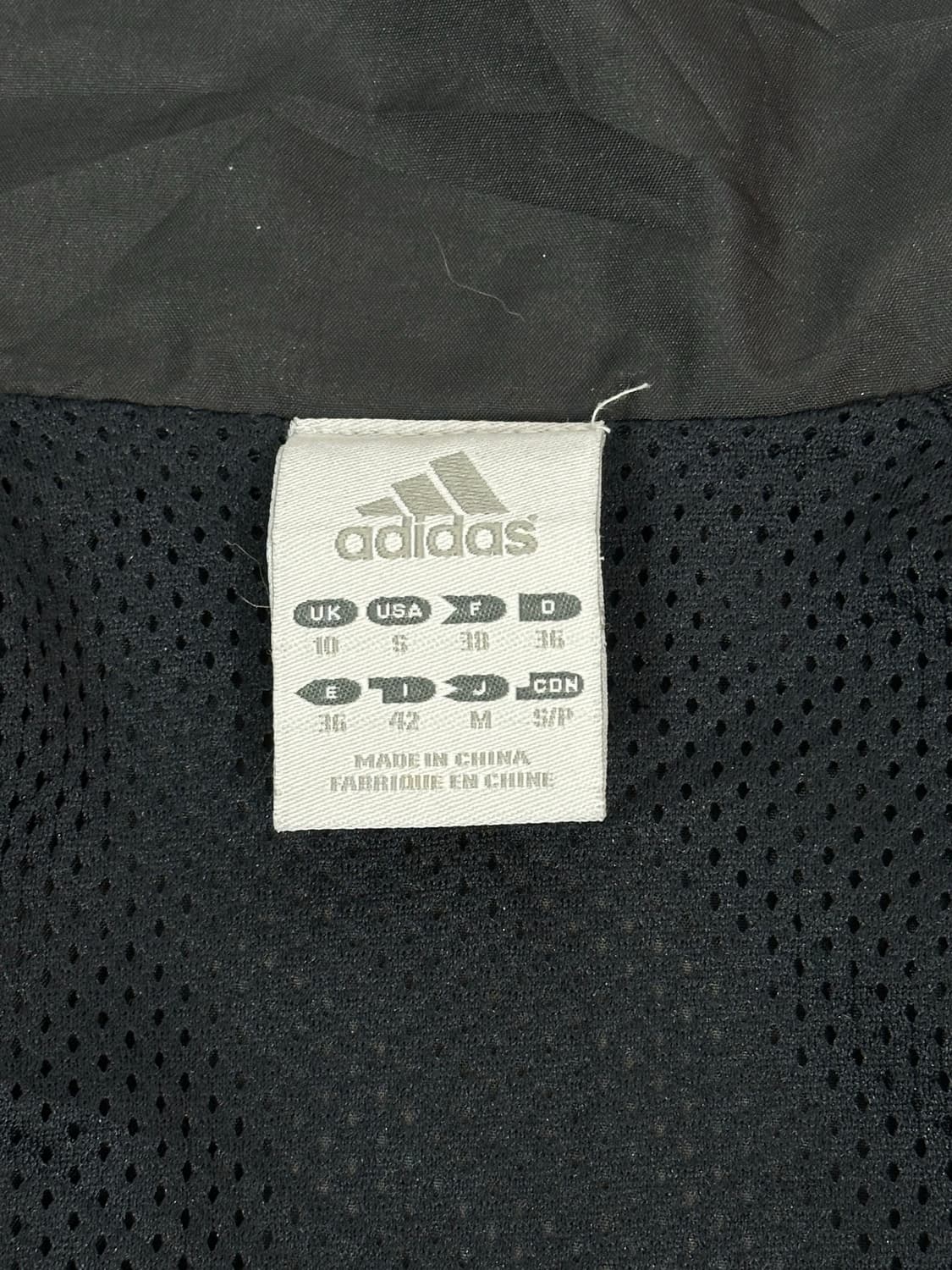 00s 아디다스 블랙 화이트 삼선 스몰 로고 바람막이 트랙 자켓 M 상품이미지7