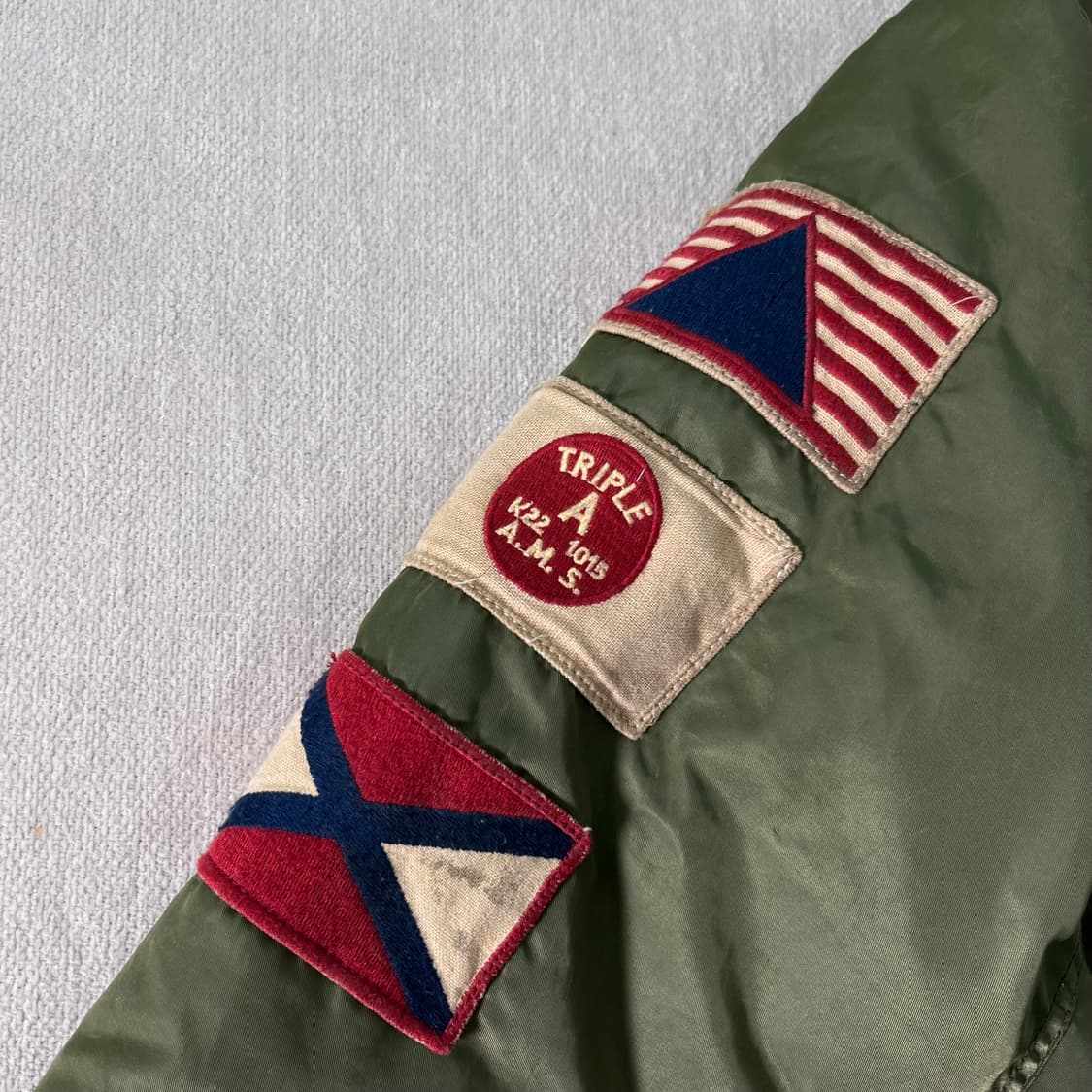 100 아메리칸 빈티지 패치워크 MA-1 자켓 상품이미지8