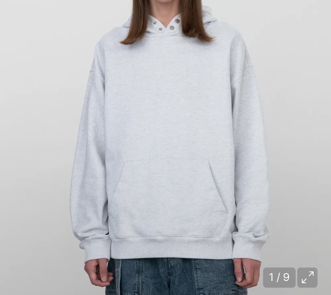 인사일런스 오버핏 스냅 포인트 후디 (L)  상품이미지1