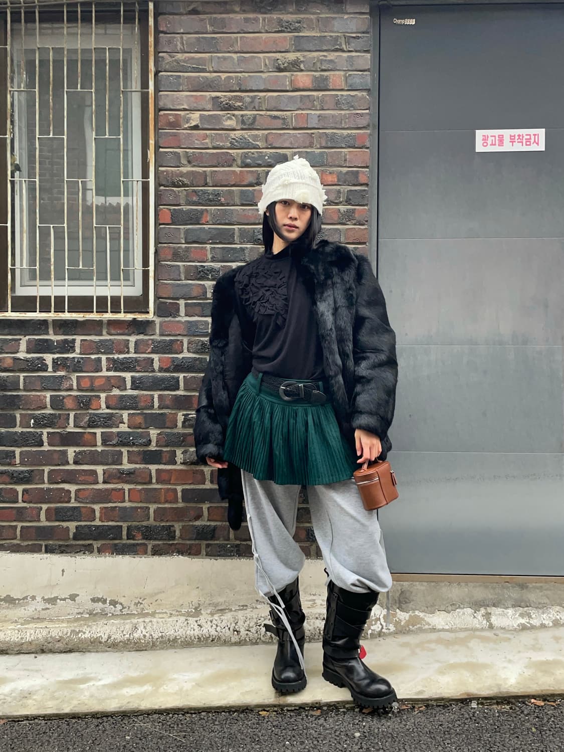 Black rabbit fur jacket 상품이미지2