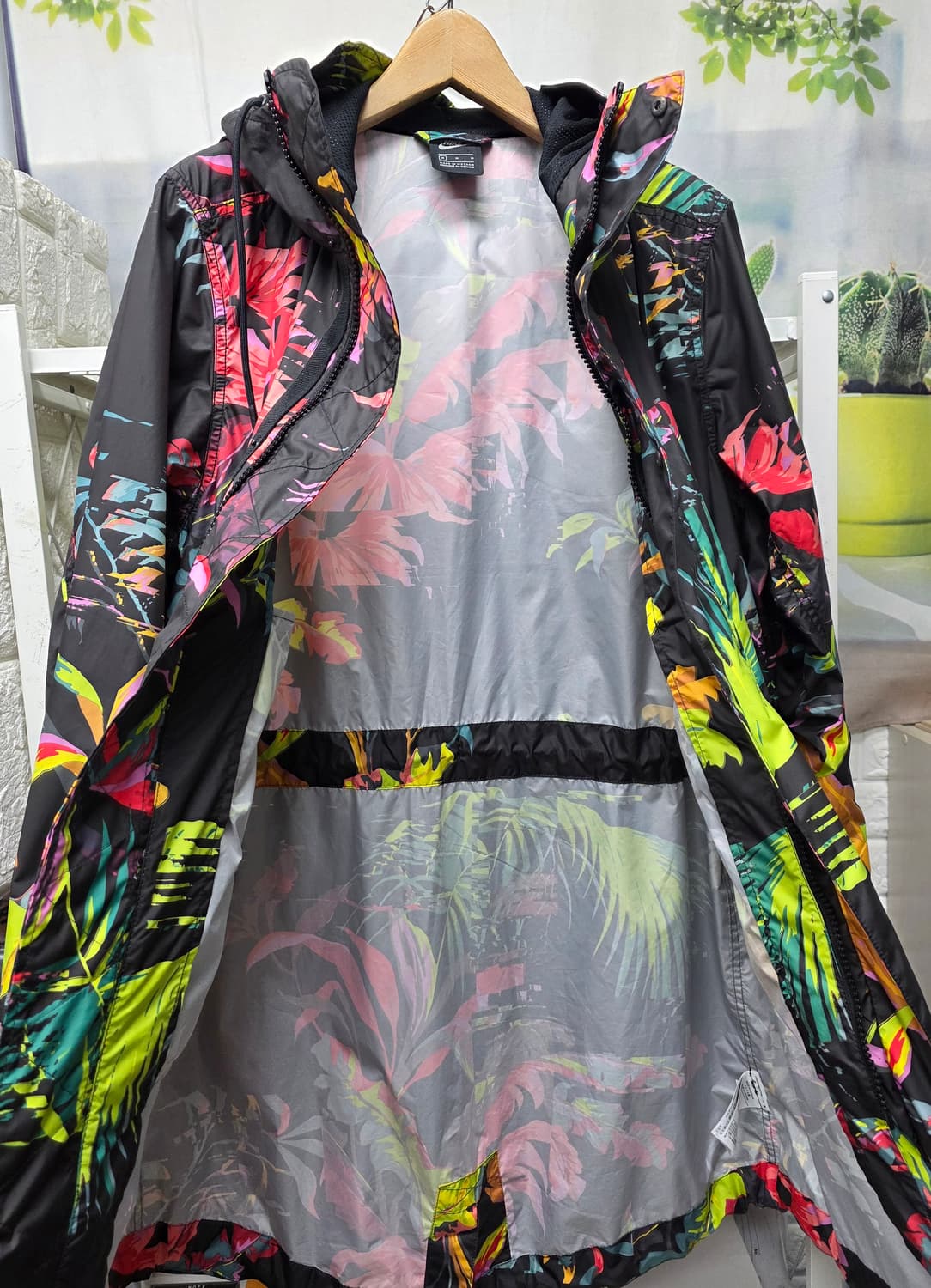 나이키 롱 후드 바람막이 M  플로랄 AOP 파카자켓 MM51 상품이미지5