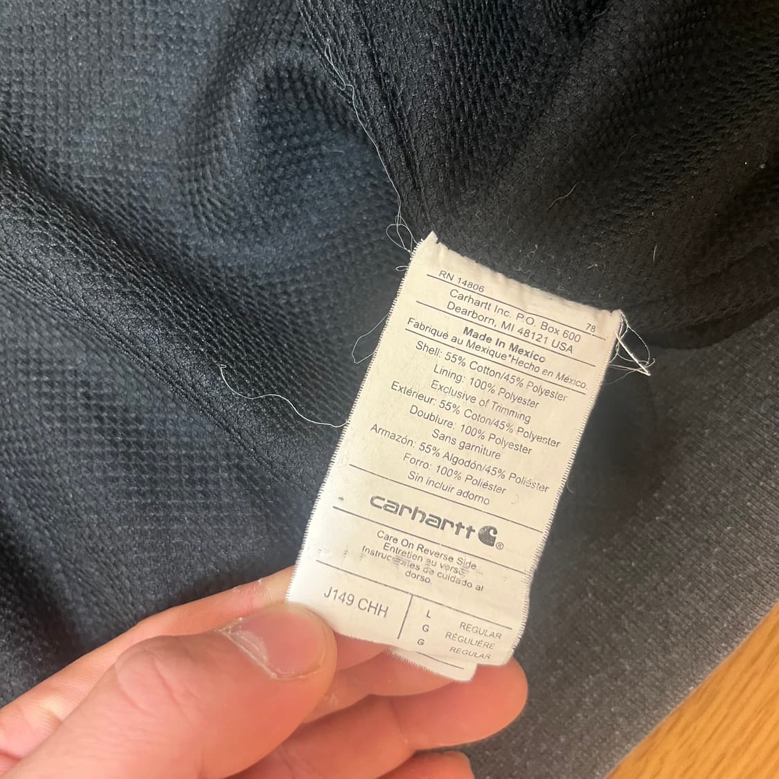 [L] 00s 빈티지 칼하트 J149 써멀 후드집업 CHH 상품이미지3