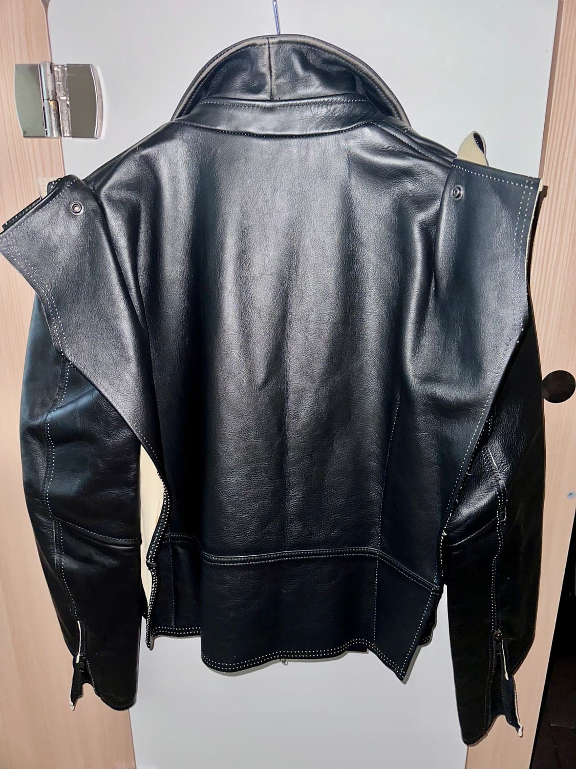 (40)마르지엘라xh&m 레더 라이더 자켓 상품이미지4