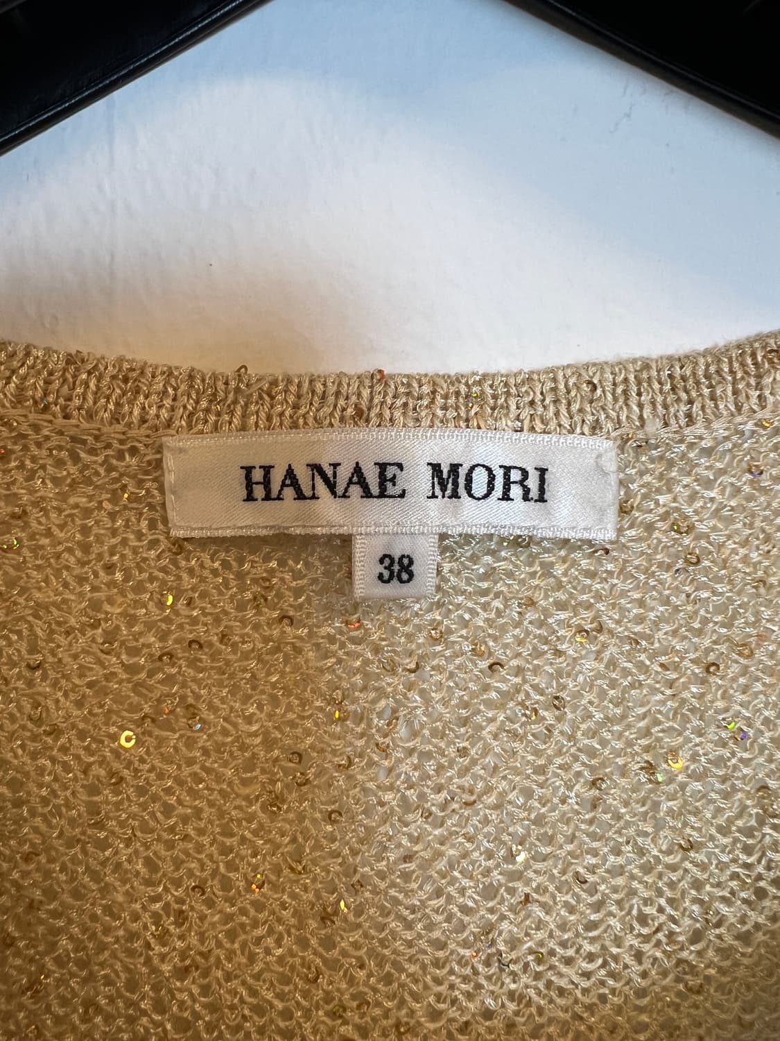 T088 HANAE MORI 스펭글디테일 민소매 SIZE 38 상품이미지3