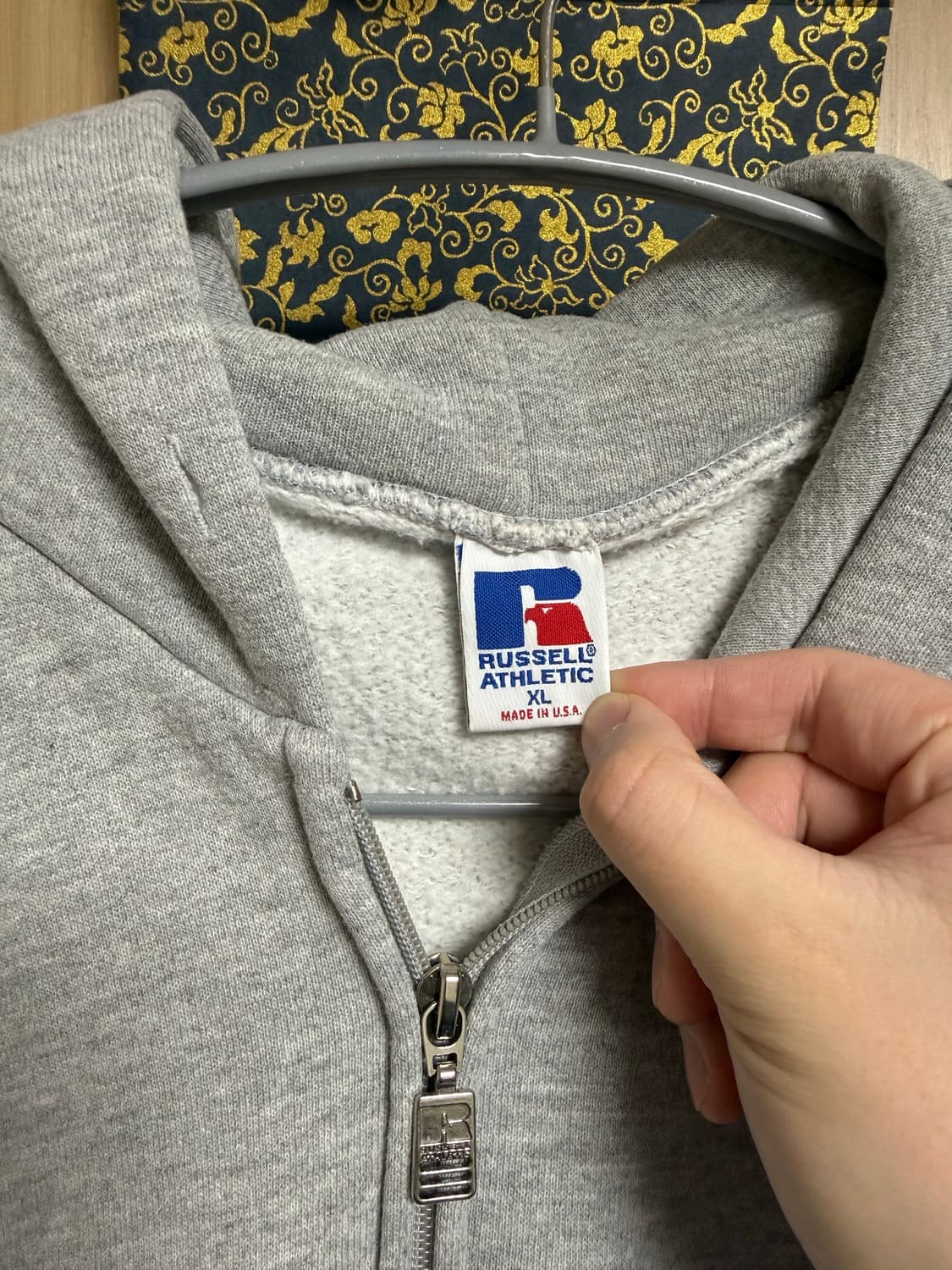 [XL] 빈티지 러셀 후드집업 회색 (made in usa) 상품이미지3