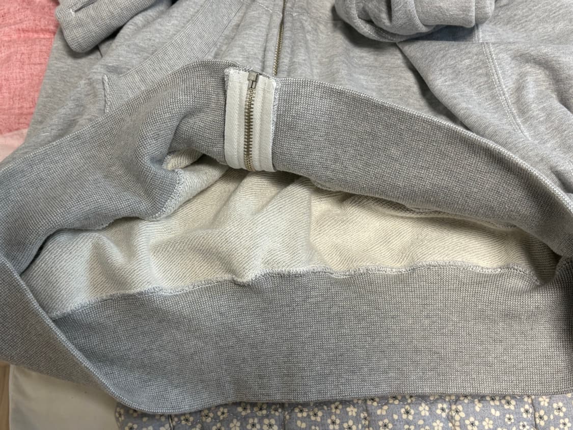 [XL] 언라이클리 Unlikely 심플 스웻 후드집업 그레이 판매 상품이미지9