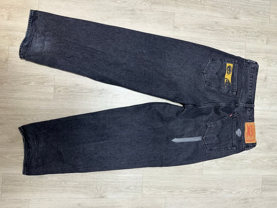 502 리바이스 언더커버 데님 팬츠 흑청 상품이미지3