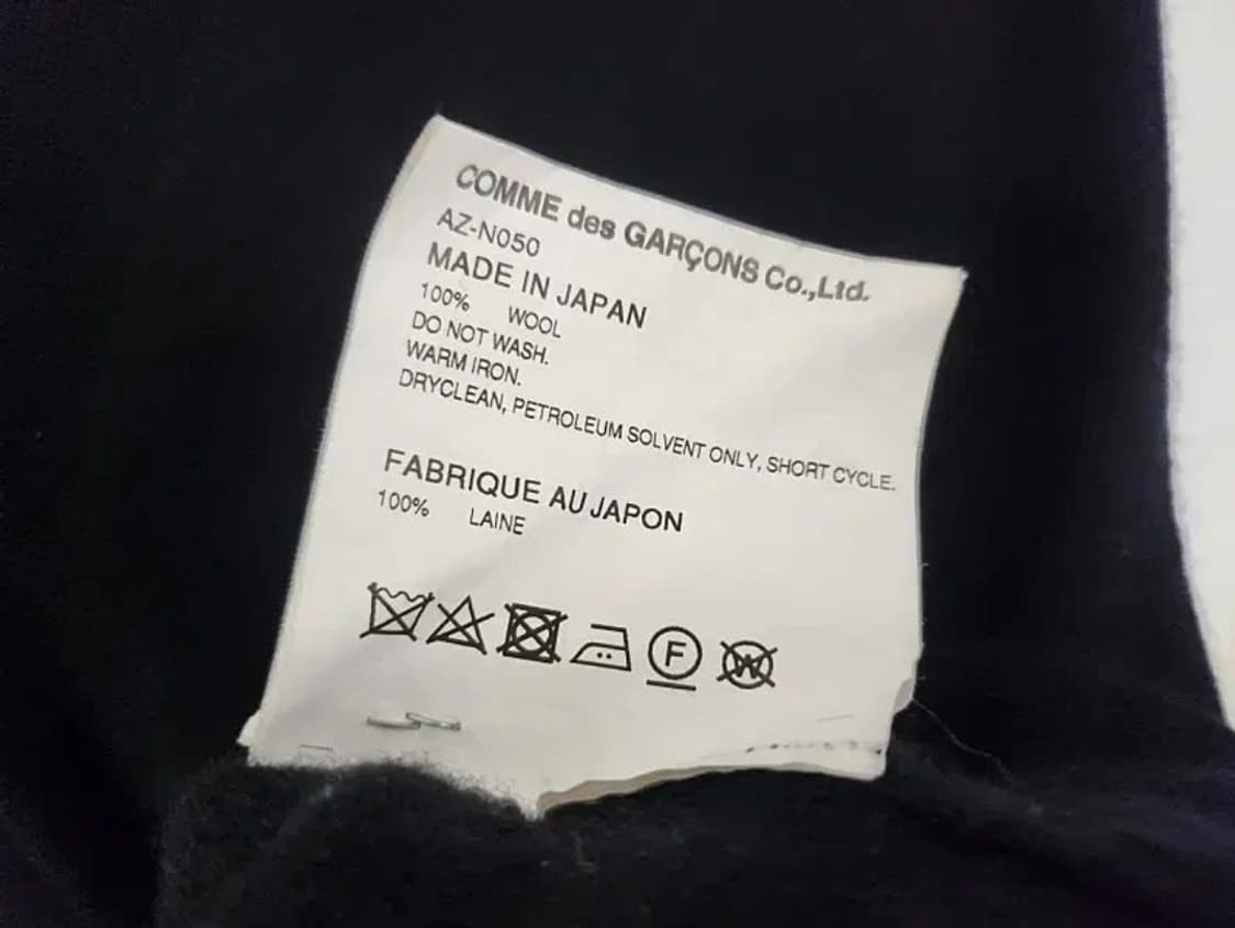 꼼데가르송 울100 블랙 골드팬 상품이미지4