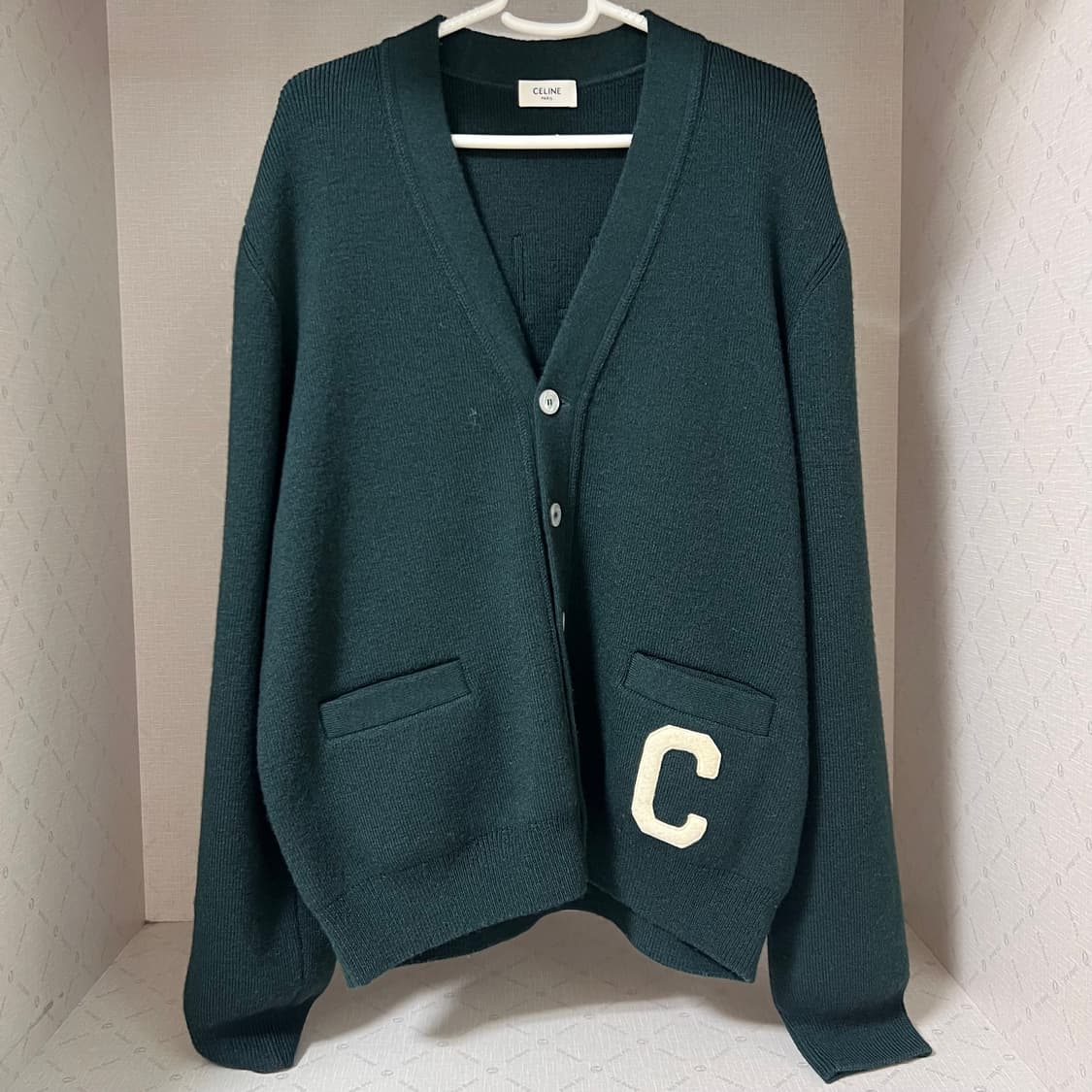 셀린느 CELINE PARIS 니트 백로고 가디건 L 상품이미지3