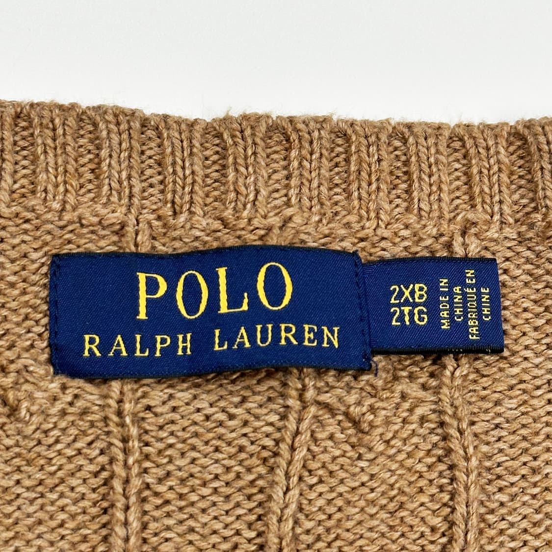 폴로 랄프로렌 포니 베이지 꽈배기 케이블니트 (XXL) 상품이미지6