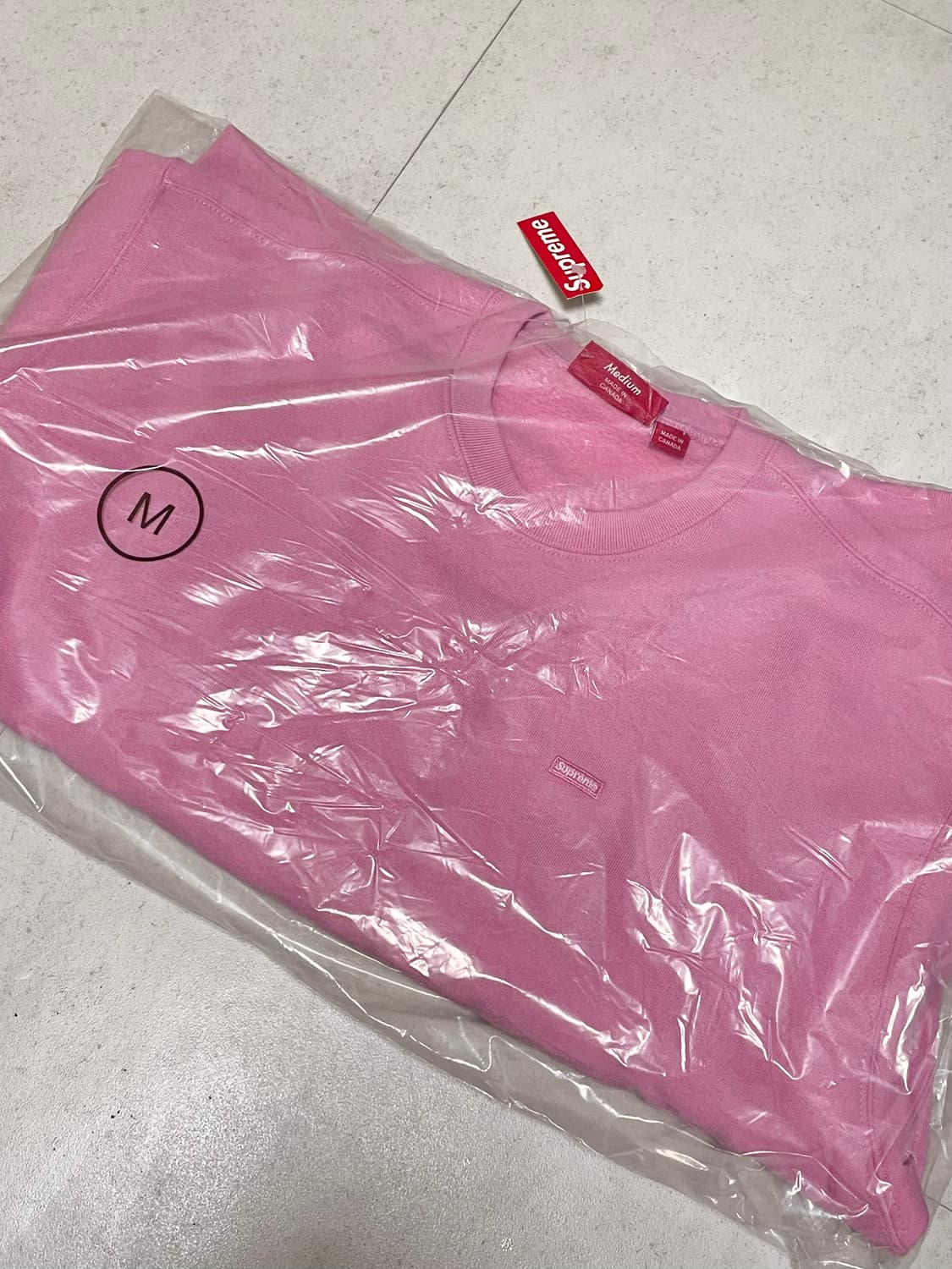Supreme 25fw small box crewneck pink M 상품이미지2