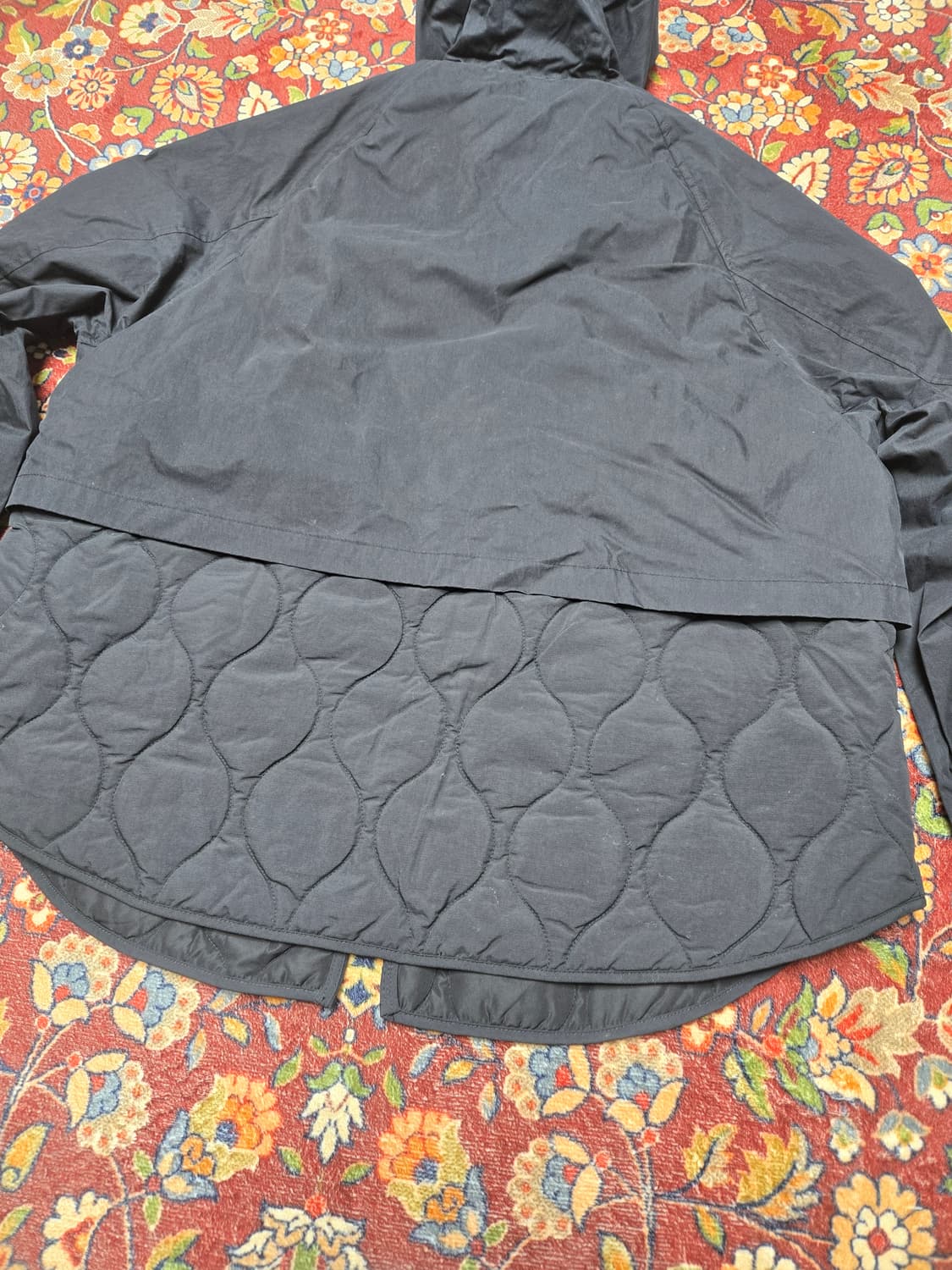 자라(ZARA) 후드 퀼팅 레이어드 자켓  오버핏(블랙 / L) 상품이미지5