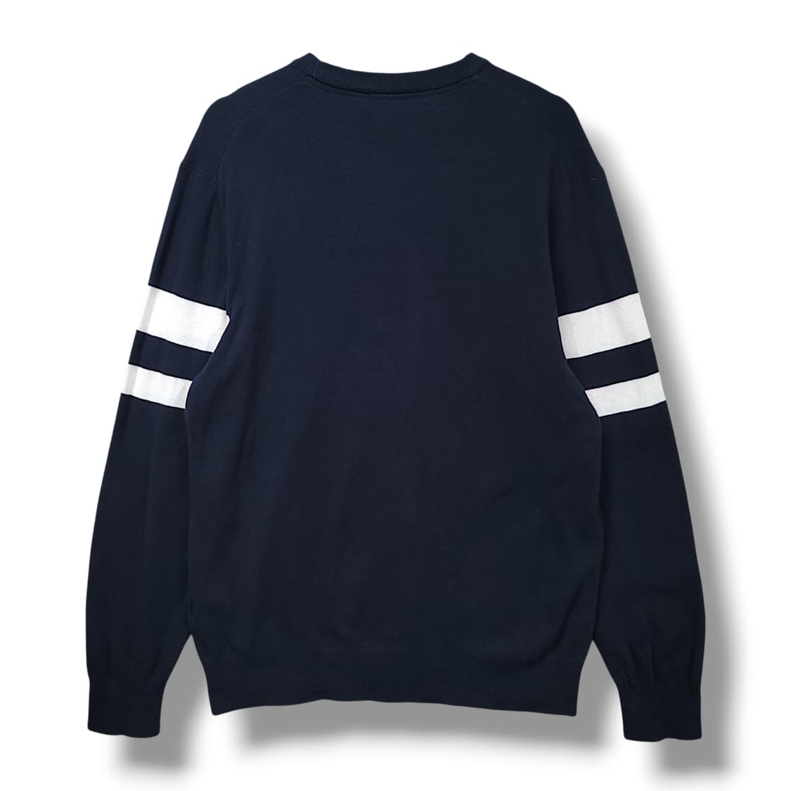 [105] 헤지스 네이비&화이트 컬러블럭 코튼 니트 상품이미지2