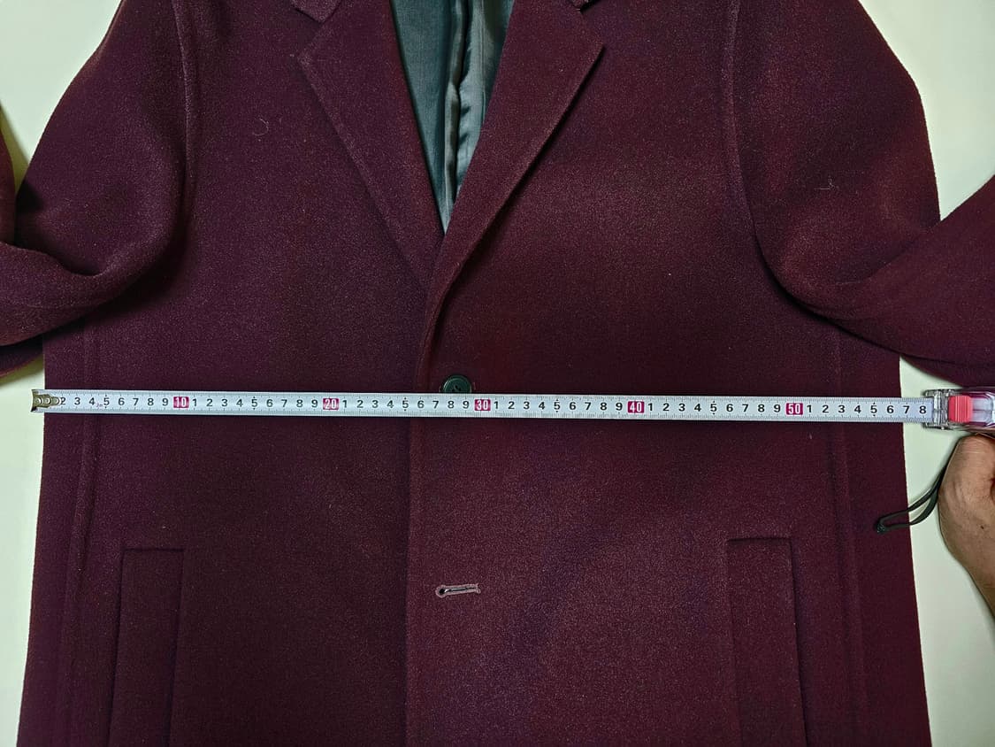 타임옴므 와인색 캐시미어 코트 상품이미지2