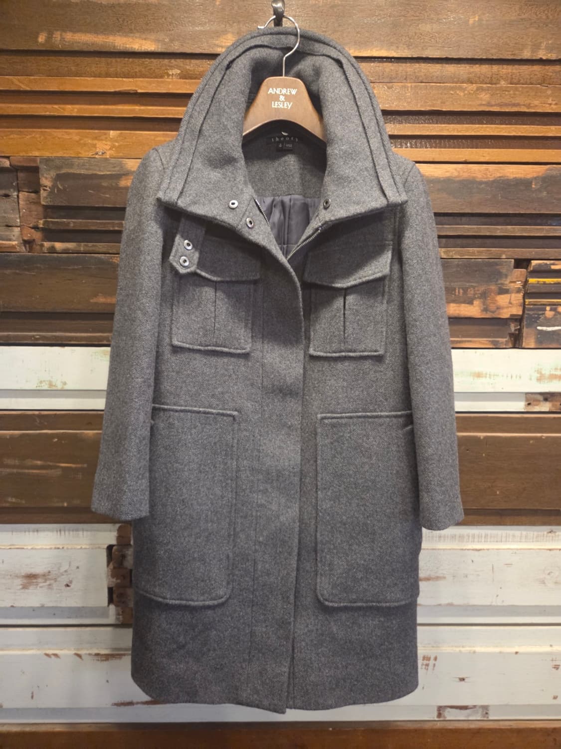 띠어리 헤비멜톤울 유틸리티코트 상품이미지10