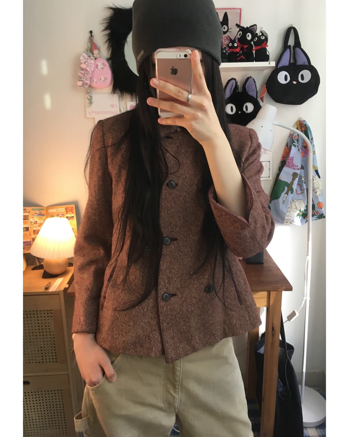 vintage autumn mood double coat brick 상품이미지4