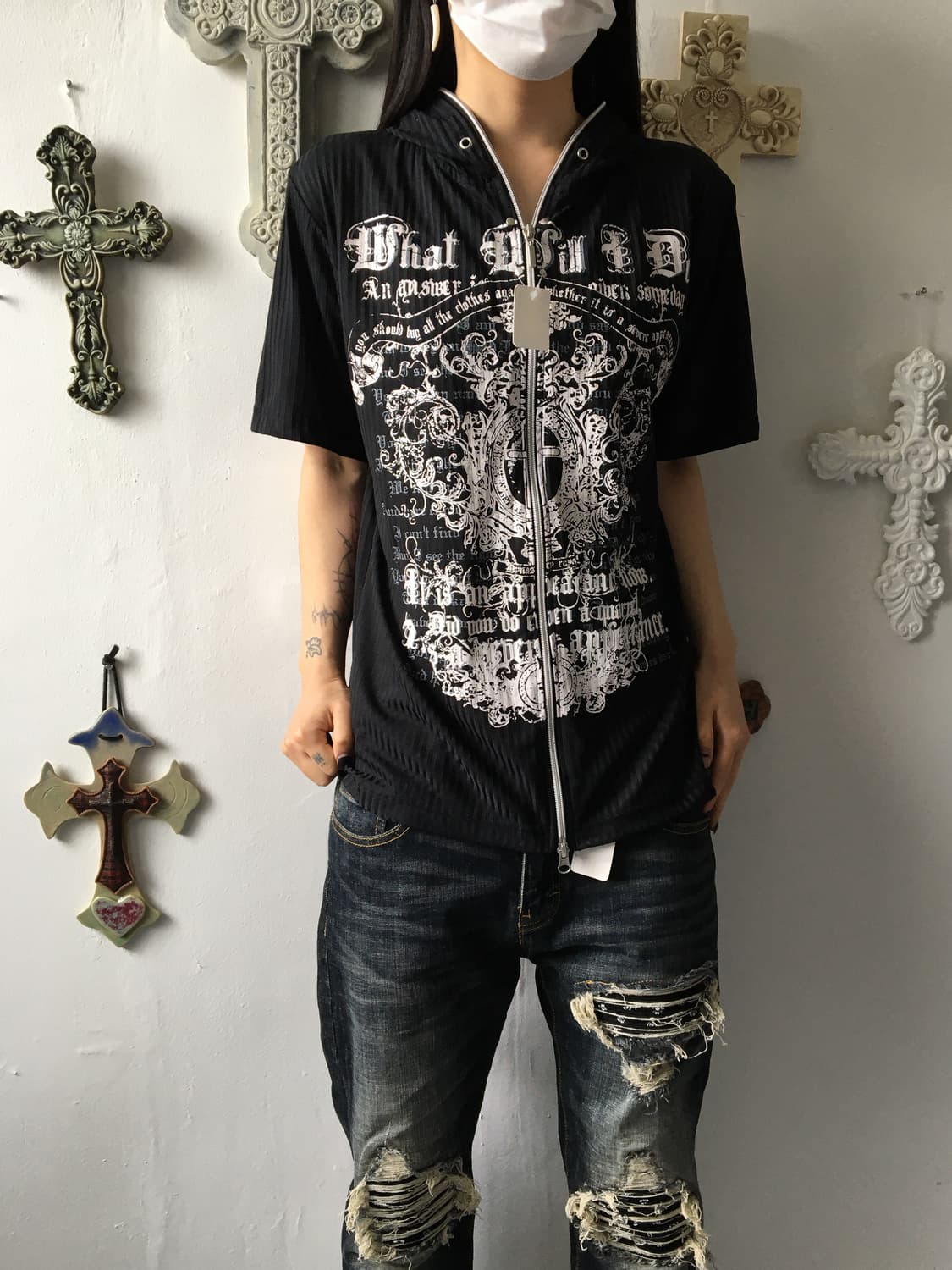 Printing point hood zip up 상품이미지8