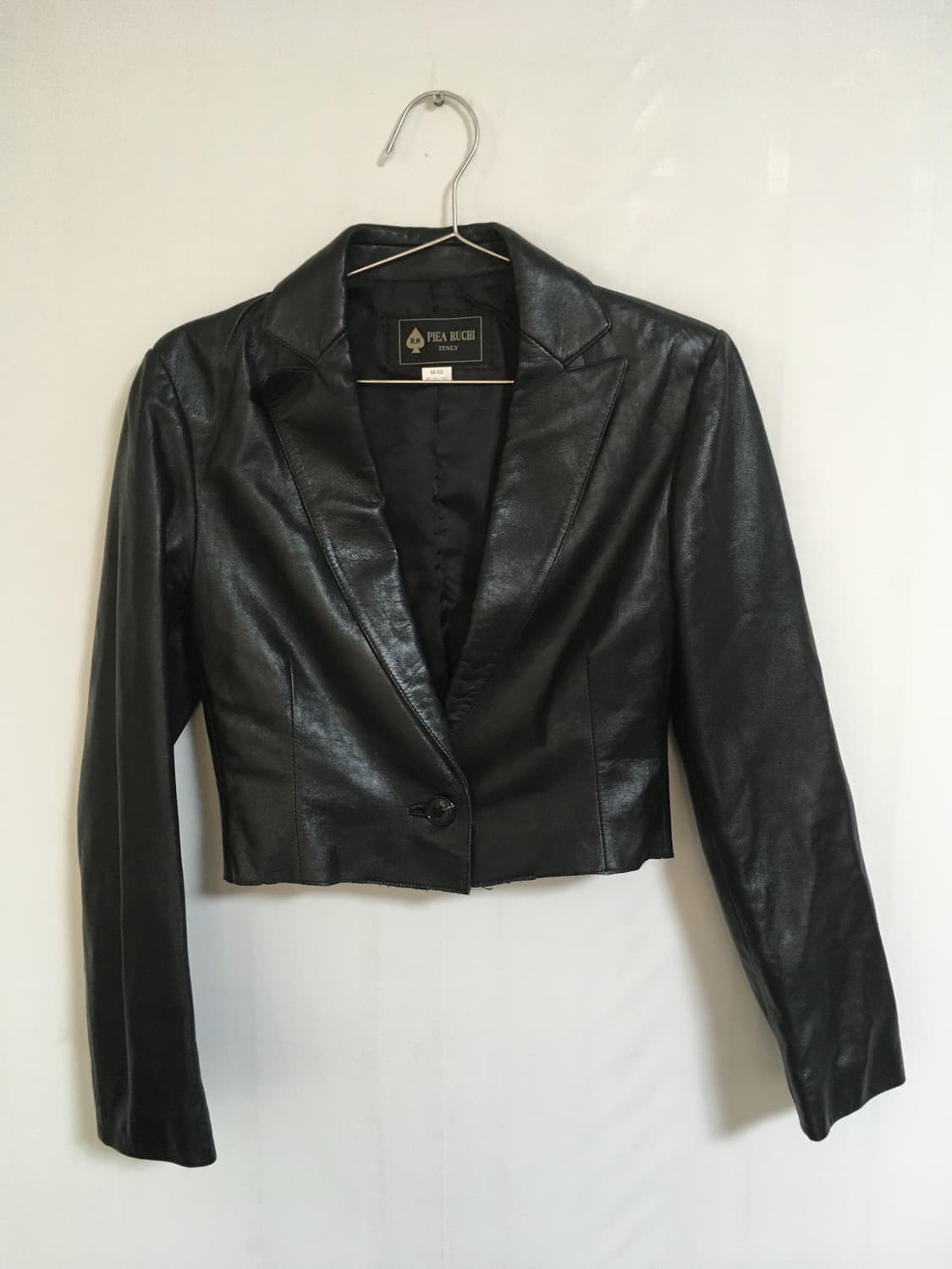 PIEA RUCHI Italy Black Leather Single Bu 상품이미지4