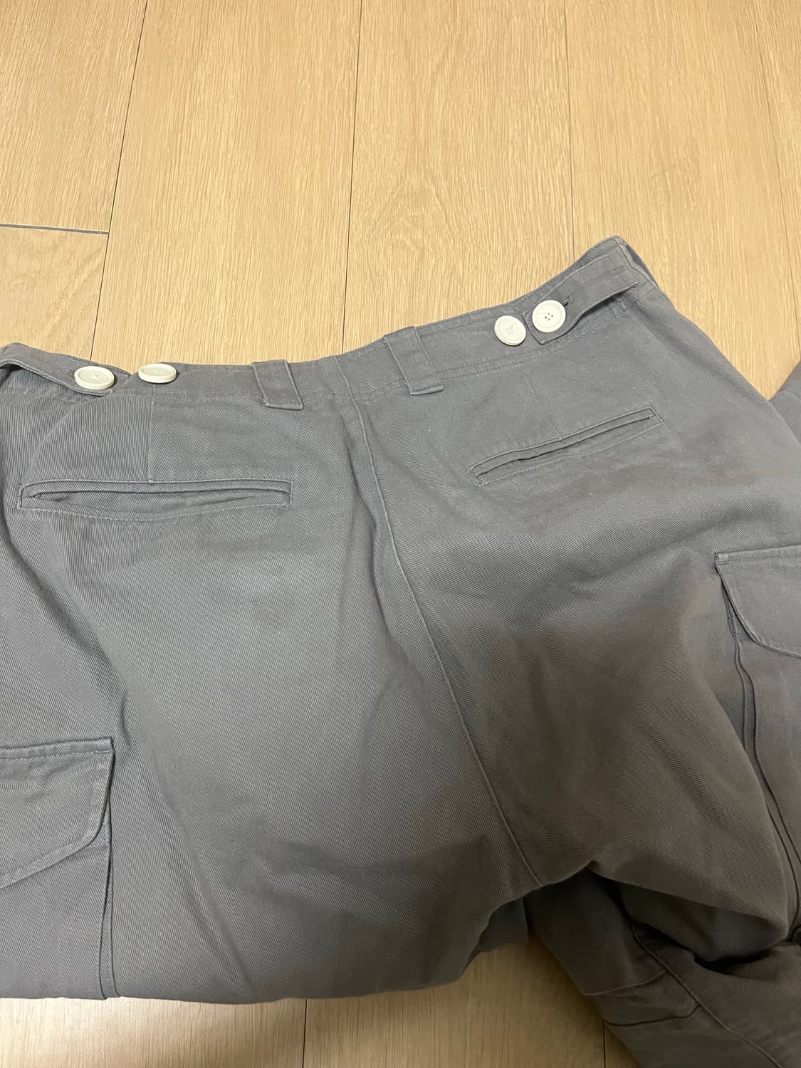 cmmawear 커마웨어 백지퍼 카고 팬츠 그레이 상품이미지7