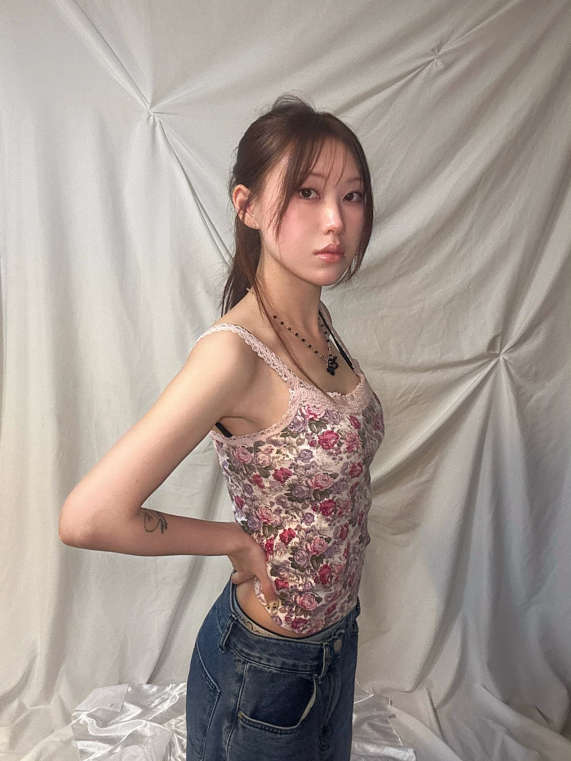 장미 레이스 나시 상품이미지1