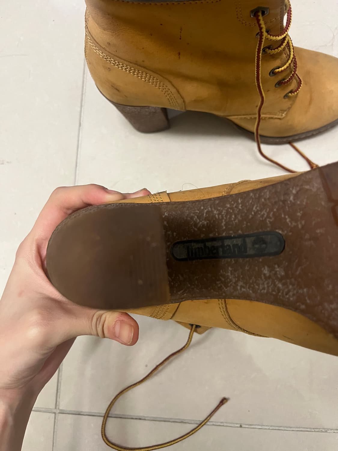 팀버랜드 레이스업 라이더부츠 힐 상품이미지3