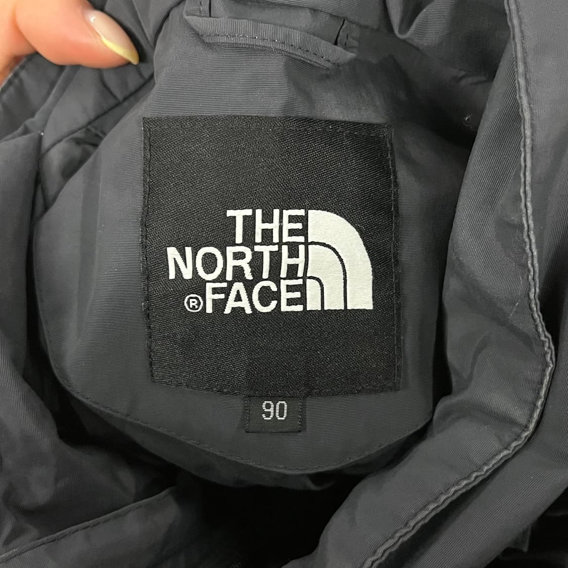 [정품/L] 노스페이스 블랙 회색 바람막이 자켓 b19 상품이미지5