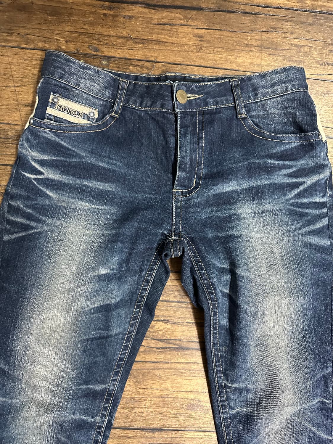 DKNO9DENIM 데님 청바지 스트라이프 포인트 30 상품이미지3