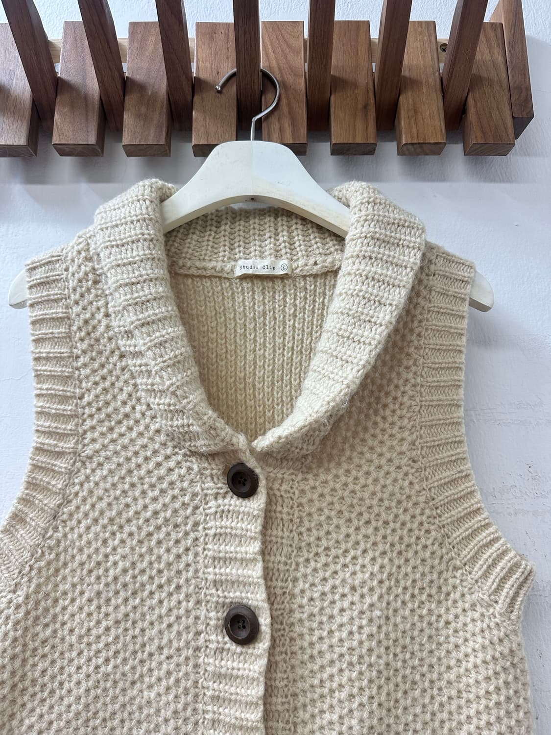 일본빈티지 스튜디오클립 울100 니트 베스트 상품이미지2