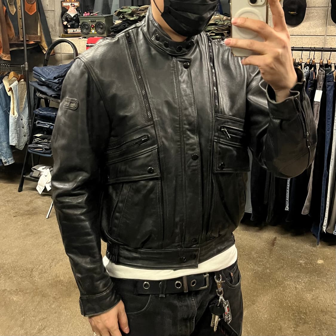 90s Hein Gericke 가죽 라이더 자켓 (100) 상품이미지2