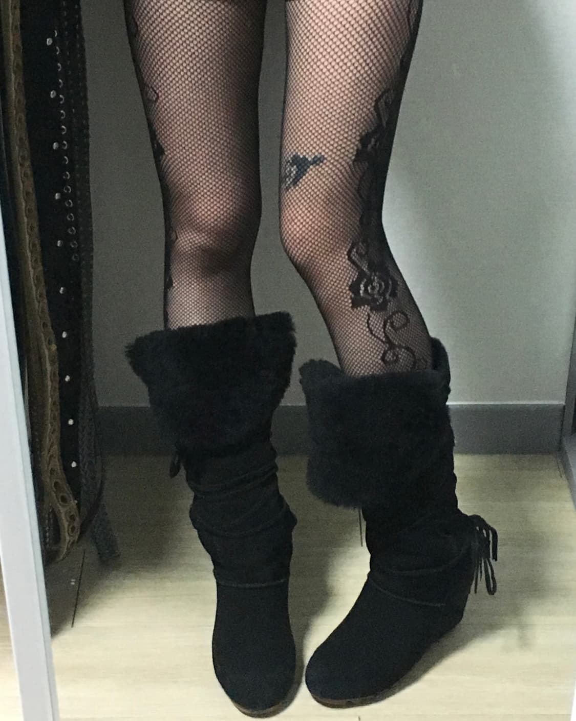 fur wedge heel boots 240-245 상품이미지5