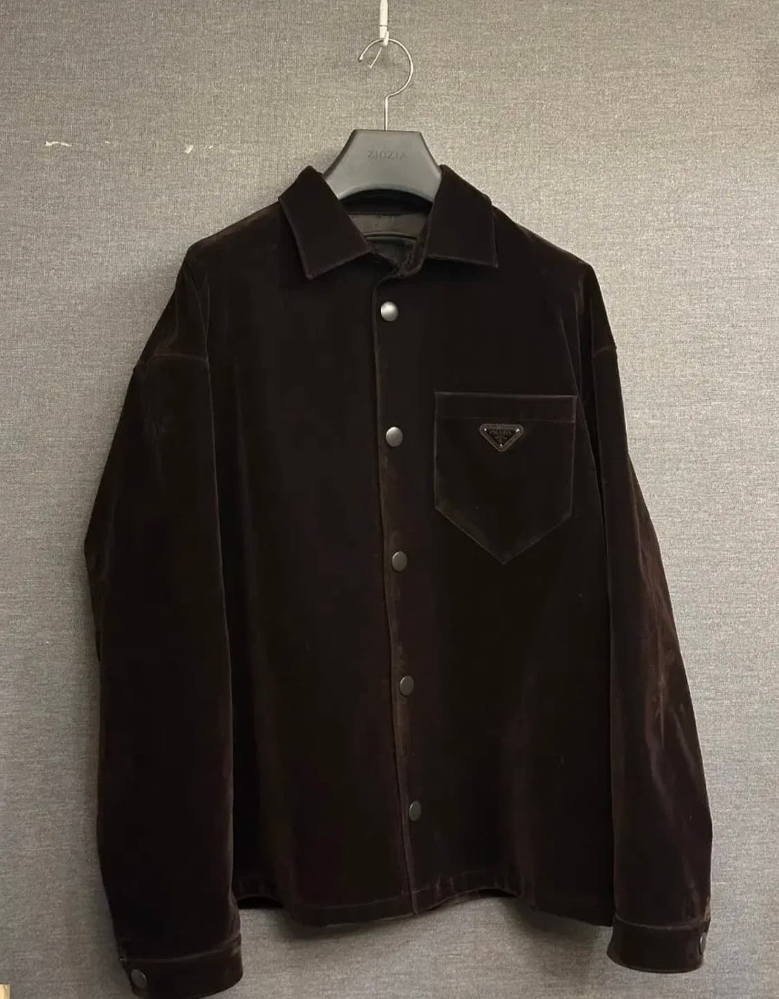 프라다 벨벳 브라운 에오니 셔츠 상품이미지1