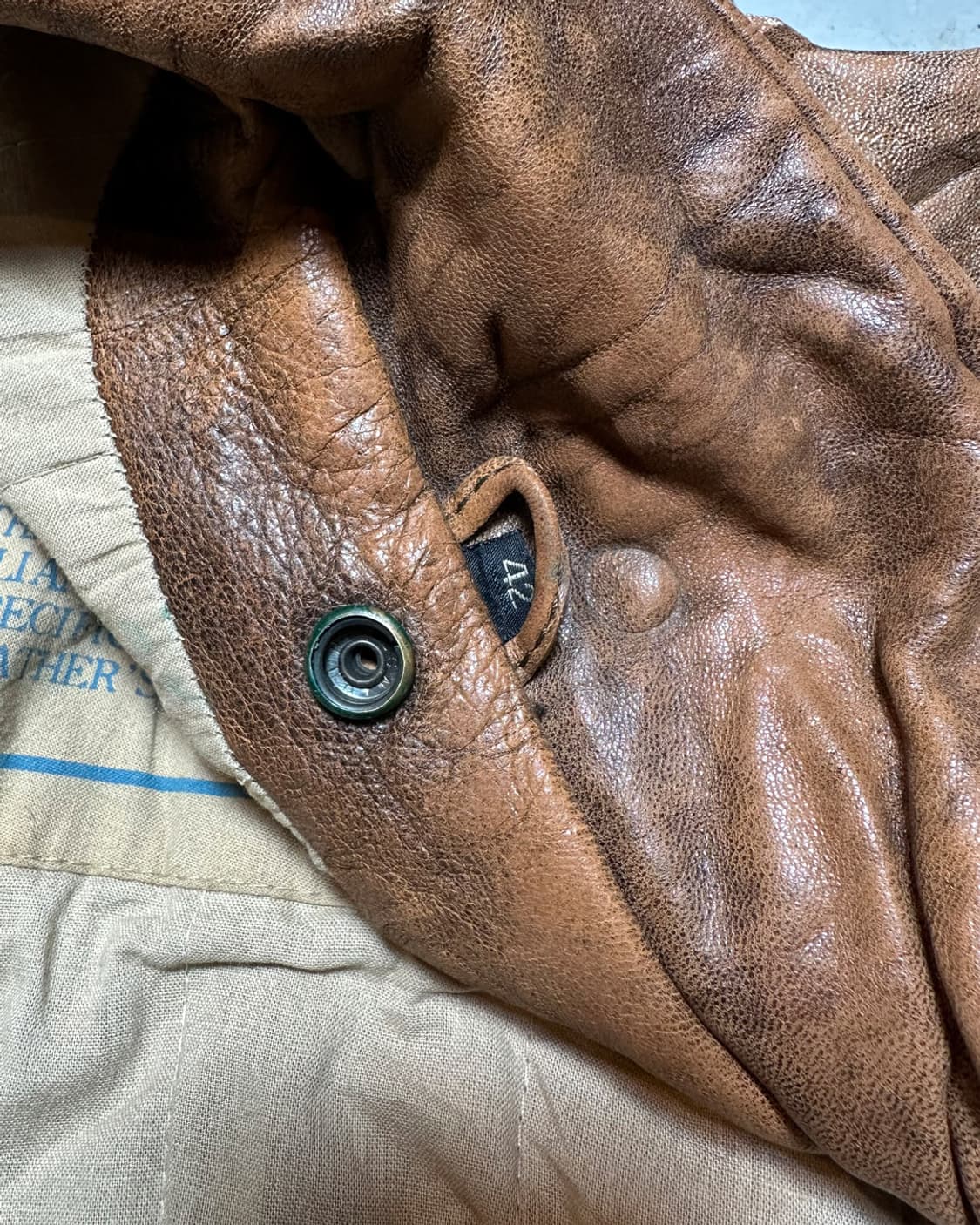 90s 헤비 리얼 레더 A2 플라이트 자켓 상품이미지9