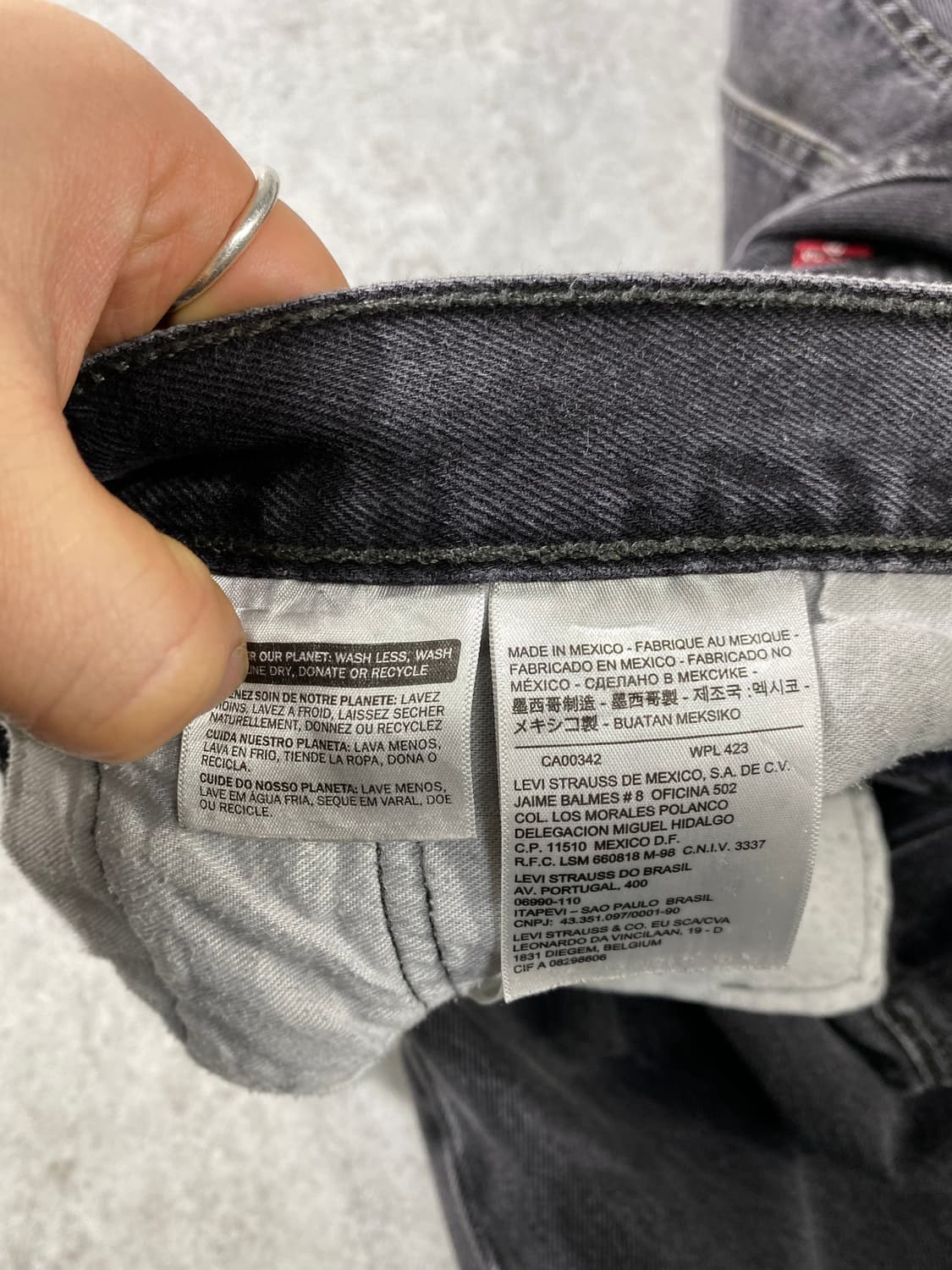 [42] Levi's 501 리바이스 빅 사이즈 흑청 데님팬츠 상품이미지10