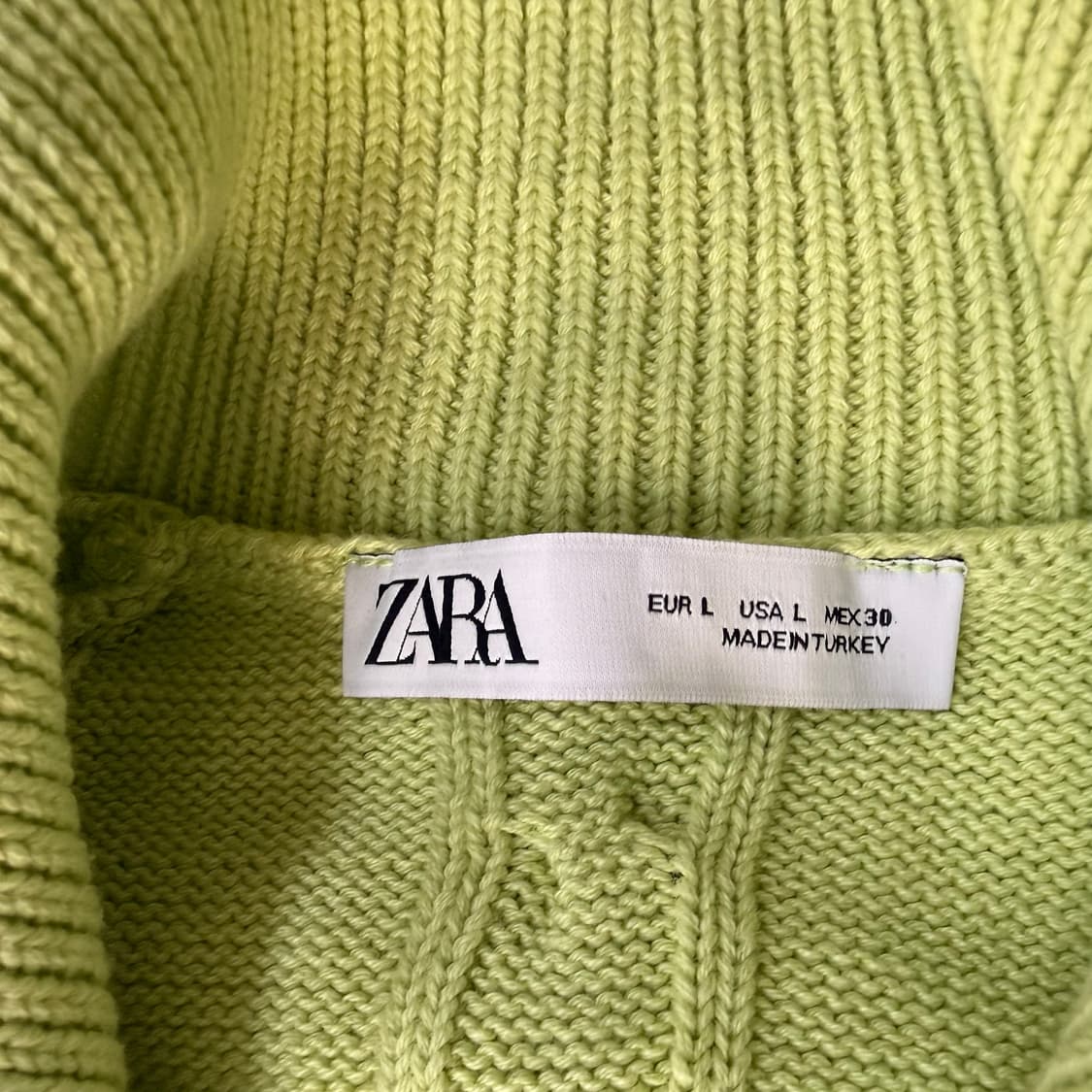 L 자라 케이블 카라 니트 스웨터 0327T 상품이미지3