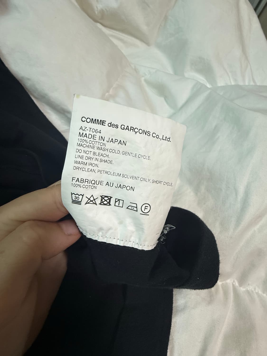 꼼데가르송 블랙 하트 반팔 상품이미지5