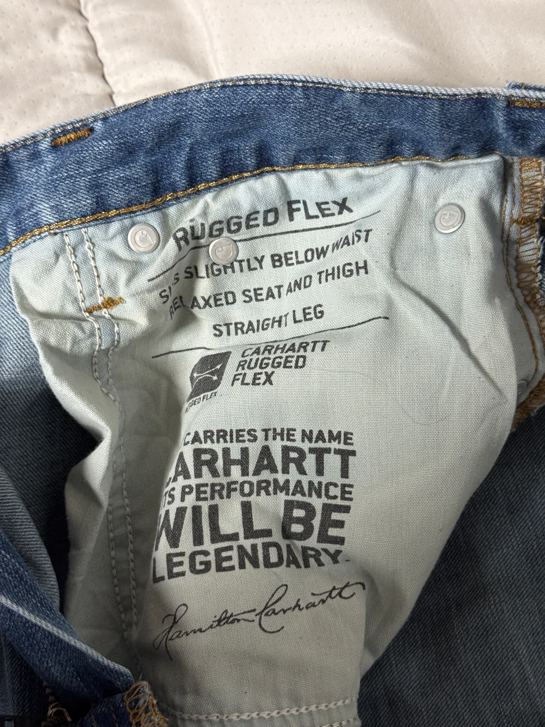 칼하트 릴렉스 핏 데님 청바지 허리 34x32 상품이미지7