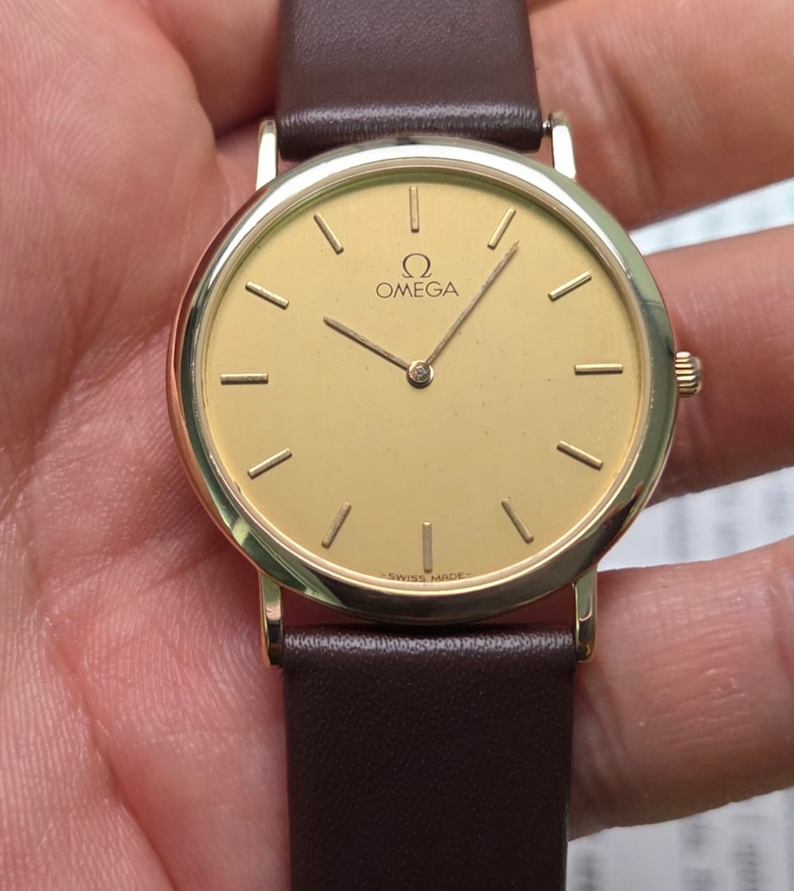 빈티지 오메가 드빌 오리지널 샴골판 논데이트 슬림쿼츠 (일자형 러그 ve 상품이미지8